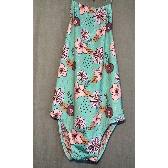 PEEK Girl’s Feather 4 Arrow NORDSTROM One Piece Flower Swimsuit SIZE Medium 8 - Picture 2 of 9